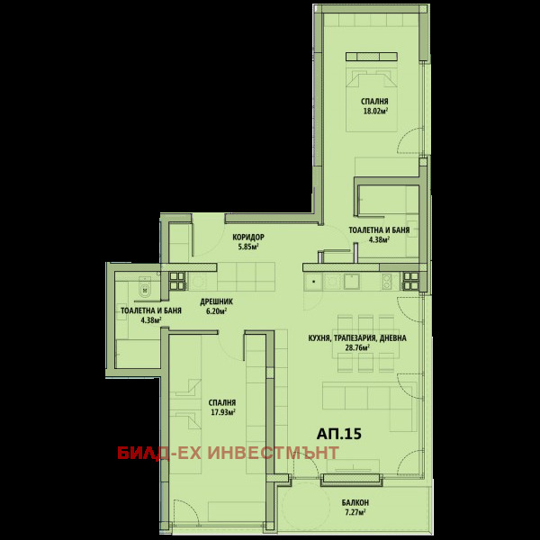 Продава 3-СТАЕН, гр. София, Лагера, снимка 5 - Апартаменти - 54330957