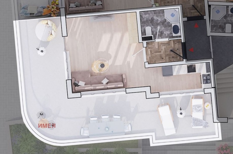 Продава 1-СТАЕН в град София, Стрелбище - 67 кв.м / 193 000 € » 377 475.19 лв., ИМЕЯ