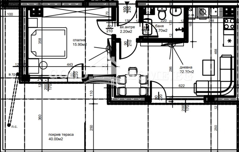 Till salu  1 sovrum Plovdiv , Jujen , 82 kvm | 46455727 - bild [4]