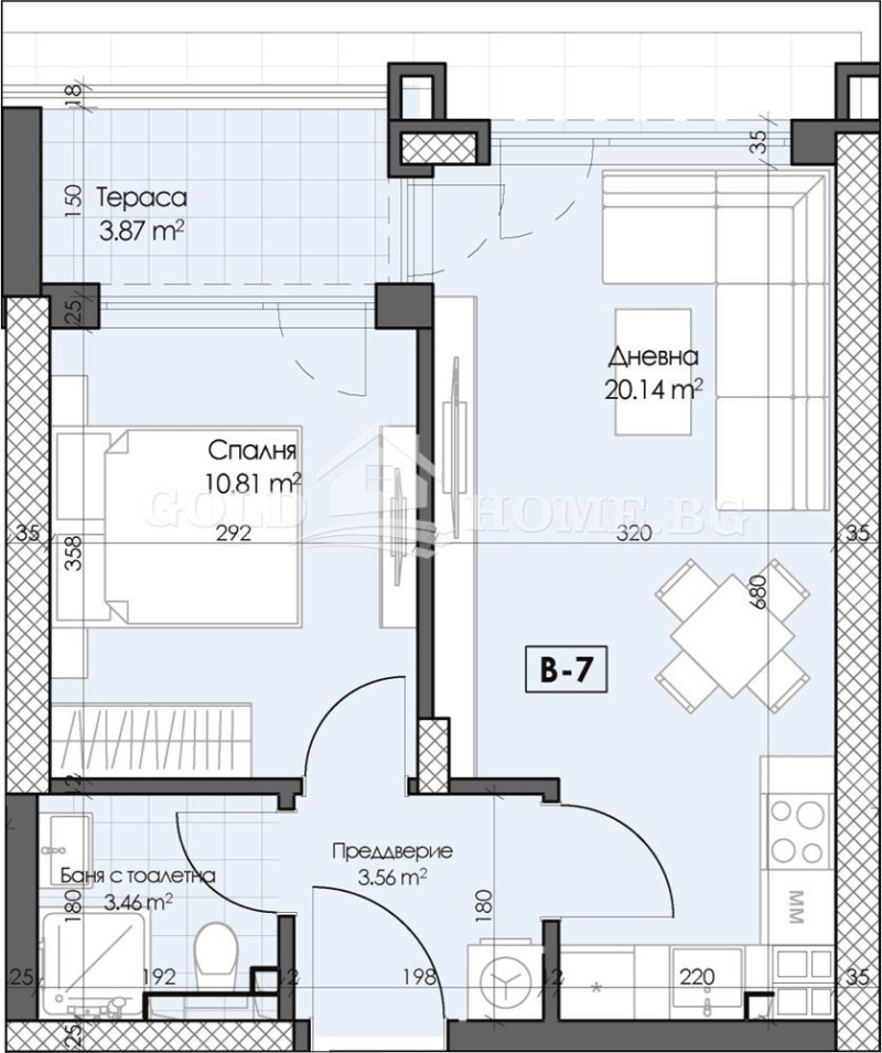 Продава 2-СТАЕН, гр. Пловдив, Гагарин, снимка 7 - Апартаменти - 52689791