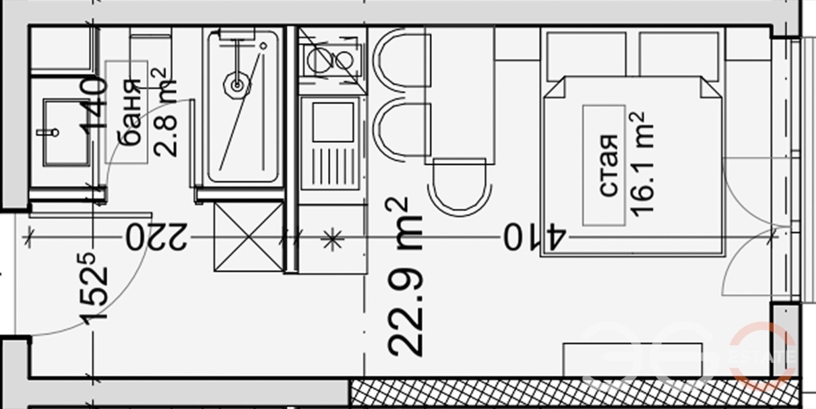 Продава 1-СТАЕН, гр. Варна, Владислав Варненчик 1, снимка 2 - Апартаменти - 54050612