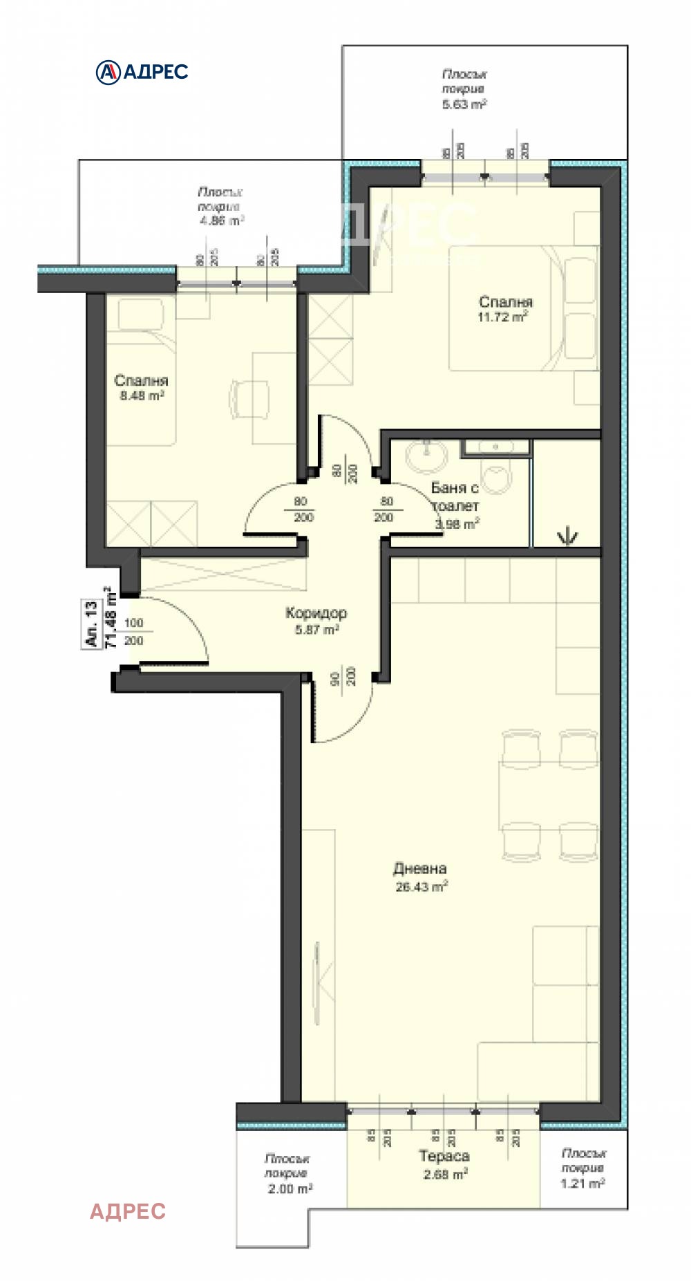 Продава 3-СТАЕН, гр. Варна, Аспарухово, снимка 2 - Апартаменти - 54821585