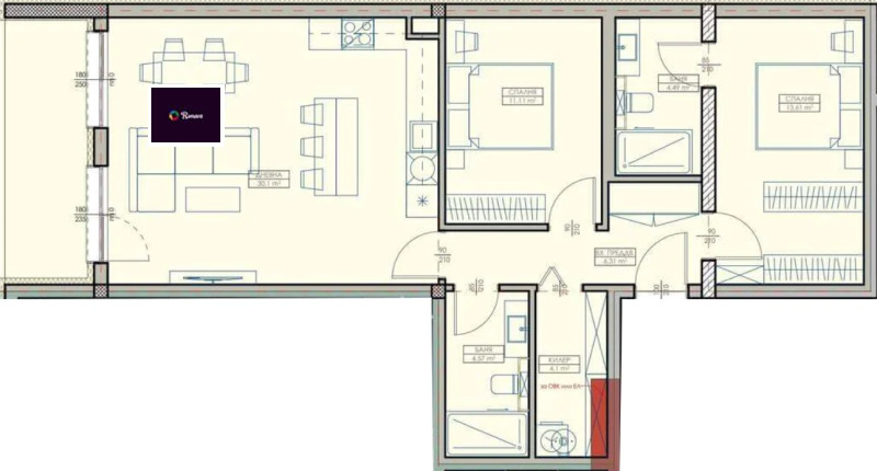 Продава 3-СТАЕН, гр. Варна, Кайсиева градина