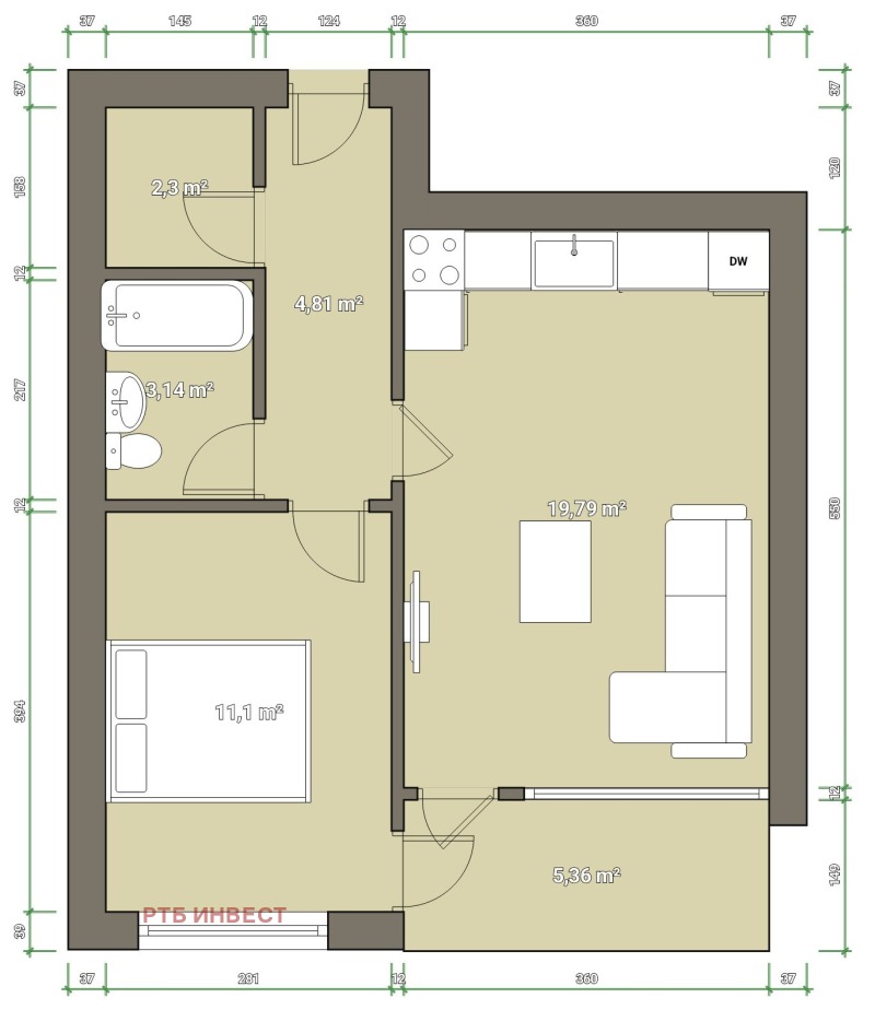 Продава 2-СТАЕН, гр. София, Младост 3