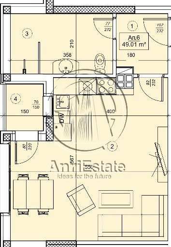 Продава 1-СТАЕН, гр. София, Слатина, снимка 3 - Aпартаменти - 47291955