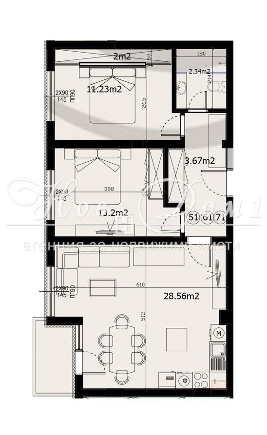 Til salgs  2 soverom Varna , Kajsieva gradina , 94 kvm | 28080633 - bilde [9]