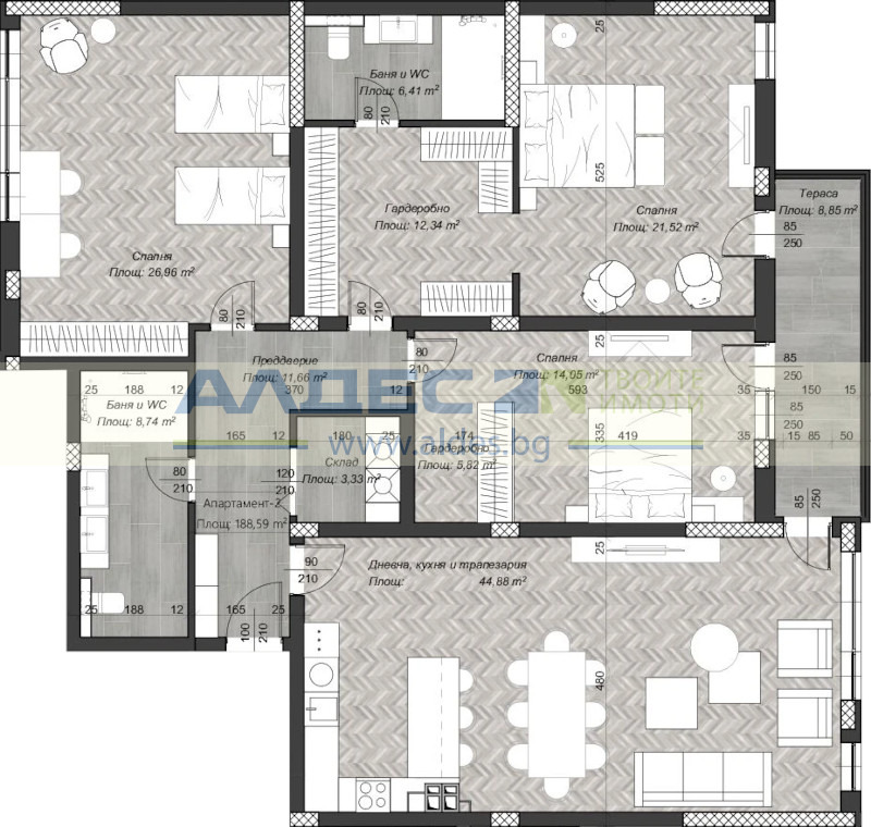 Till salu  3 sovrum Sofia , Centar , 222 kvm | 40795645