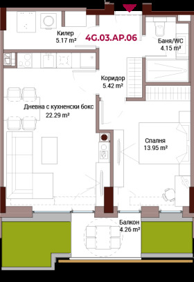 2-стаен град София, Лозенец 1