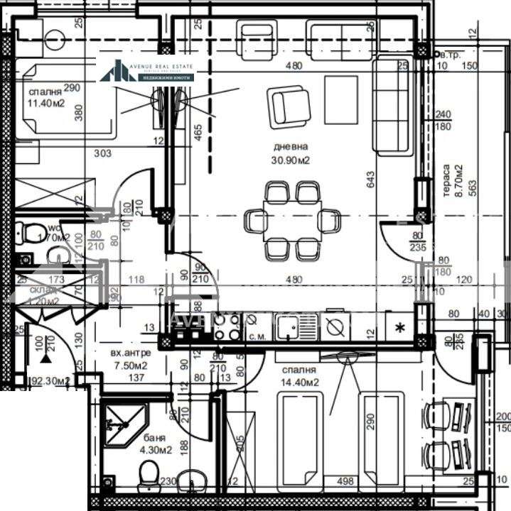 Eladó  2 hálószobás Plovdiv , Juzsen , 104 négyzetméter | 71979458 - kép [2]