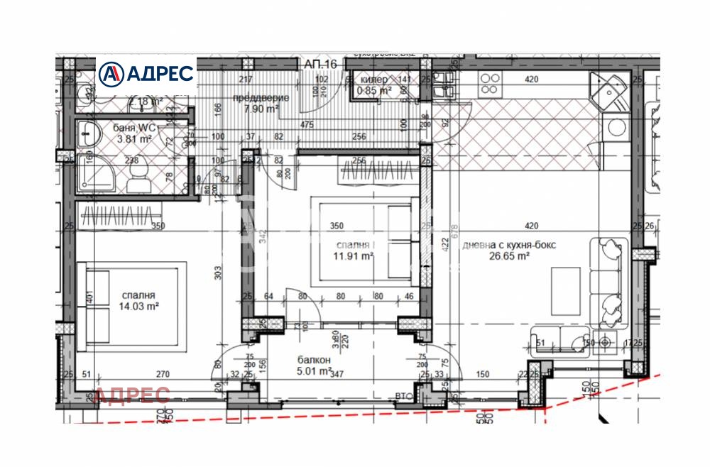 Продава 3-СТАЕН, гр. Варна, Изгрев, снимка 5 - Апартаменти - 53655999