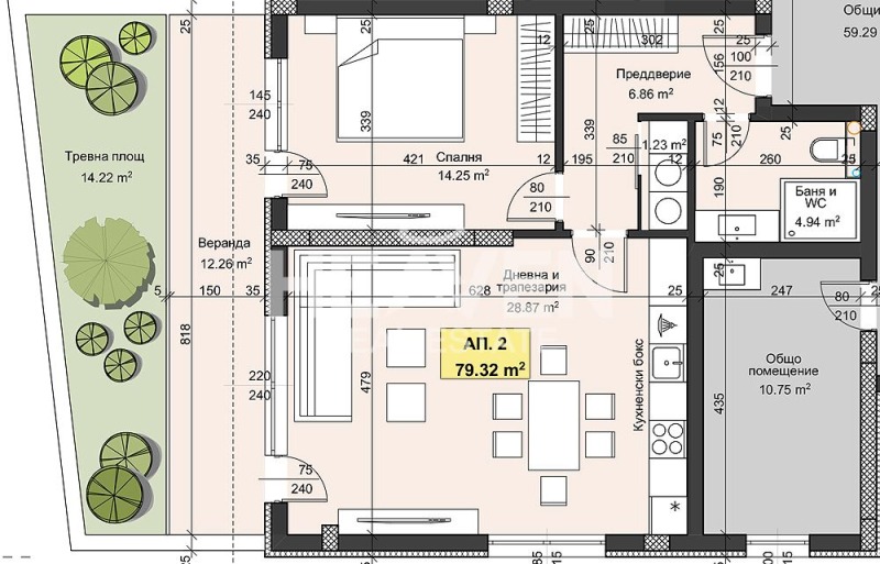 Продава 2-СТАЕН, гр. Пловдив, Христо Смирненски, снимка 8 - Апартаменти - 52603675