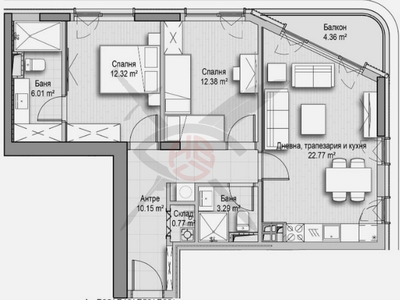 Продава 3-СТАЕН, гр. София, Хладилника, снимка 1 - Aпартаменти - 48129398