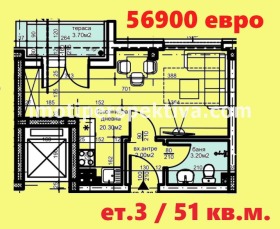 1 υπνοδωμάτιο Χρηστο Σμηρνενσκη, Πλοβδηβ 3