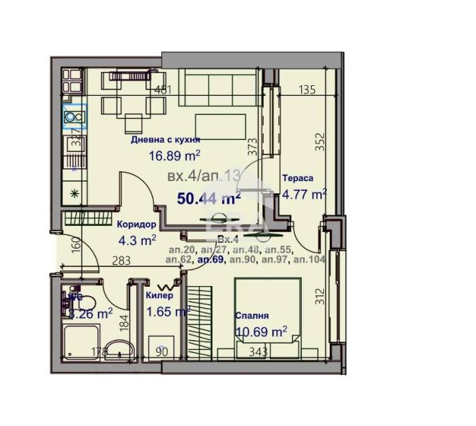 Продава 2-СТАЕН, гр. Варна, Младост 1, снимка 3 - Aпартаменти - 49481075