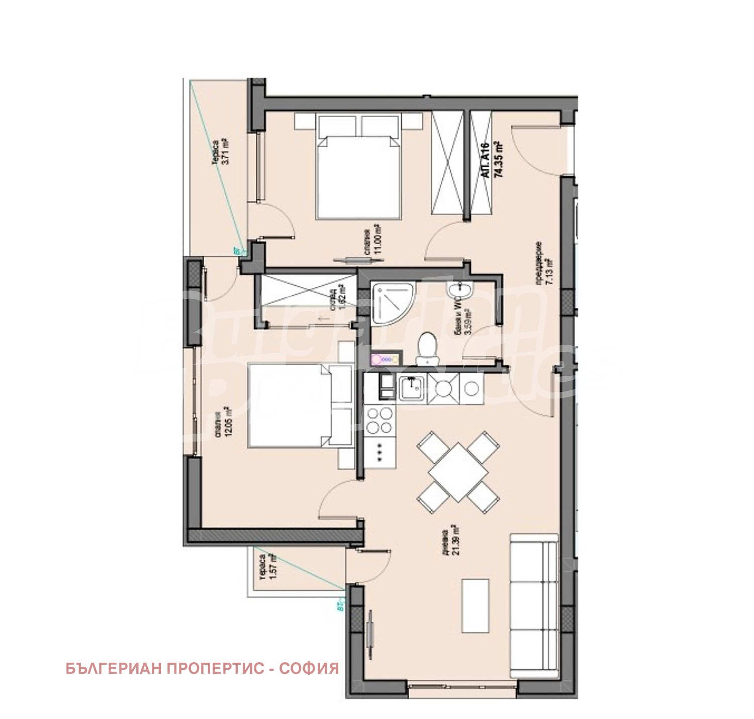 Продава 3-СТАЕН, гр. София, Овча купел 2, снимка 11 - Апартаменти - 55723028