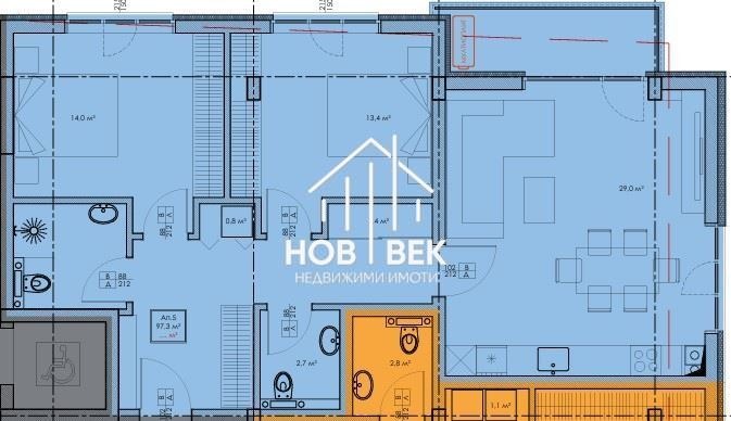 En venta  2 dormitorios Varna , Vladislav Varnenchik 1 , 111 metros cuadrados | 55718897 - imagen [3]