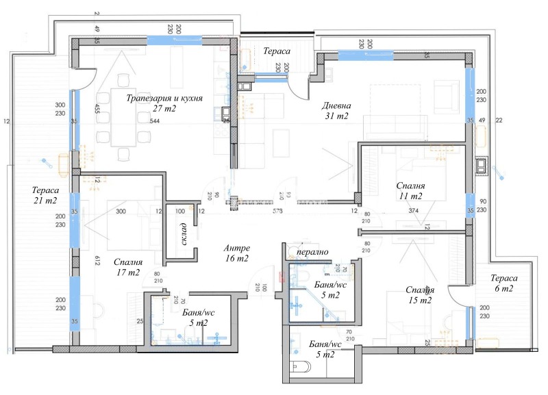 Продаја  3+ спаваћа соба Пловдив , Центар , 219 м2 | 22186644 - слика [9]