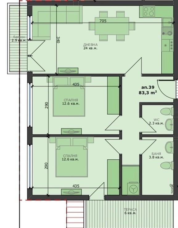 Na prodej  1 ložnice Varna , Pogrebi , 58 m2 | 30567124 - obraz [4]