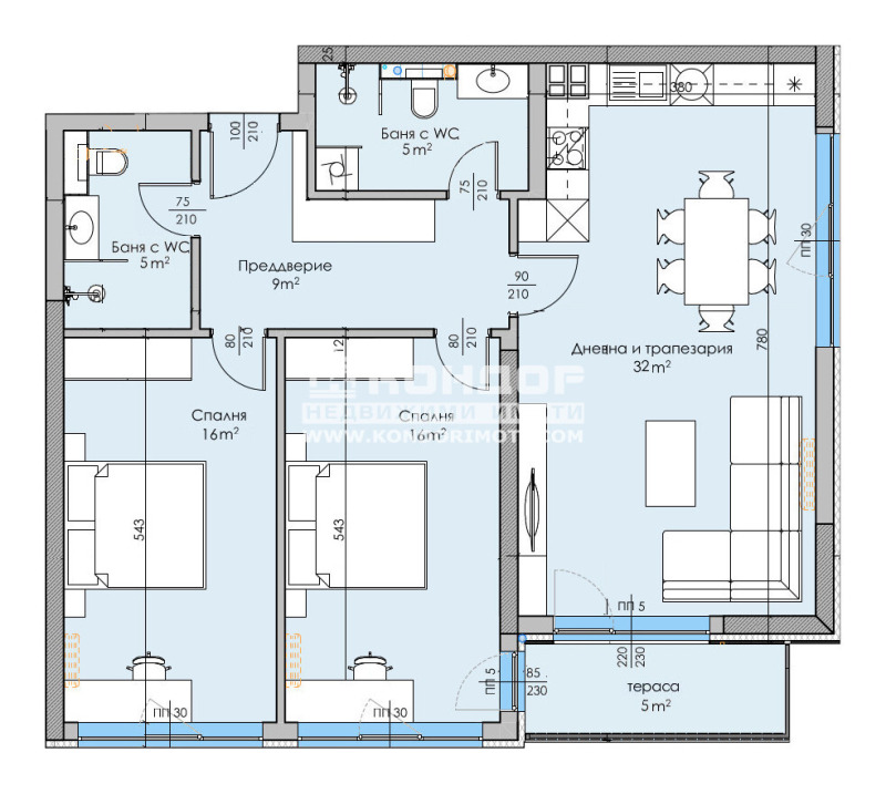 Satılık  2 yatak odası Plovdiv , Karşiyaka , 125 metrekare | 51641055 - görüntü [2]