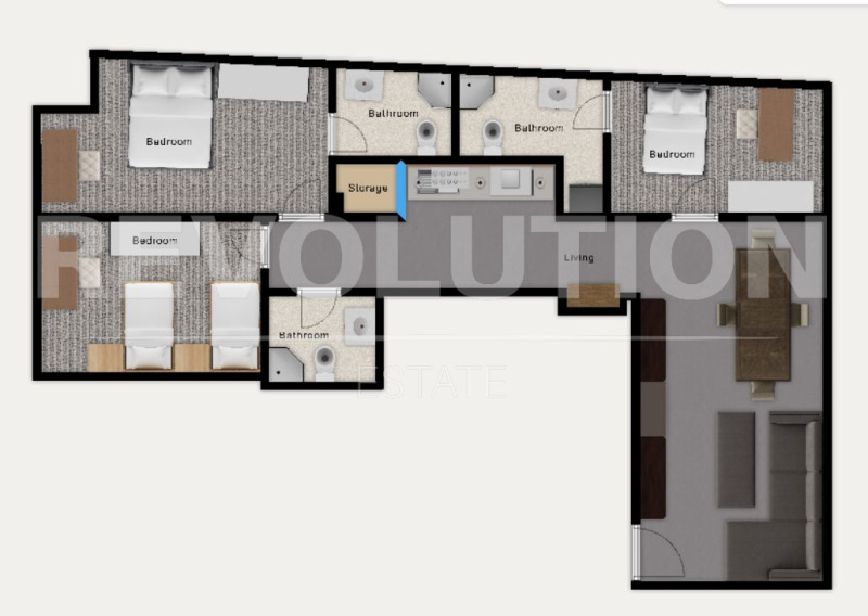 Till salu  3+ sovrum Sofia , Manastirski livadi , 164 kvm | 16103673 - bild [16]