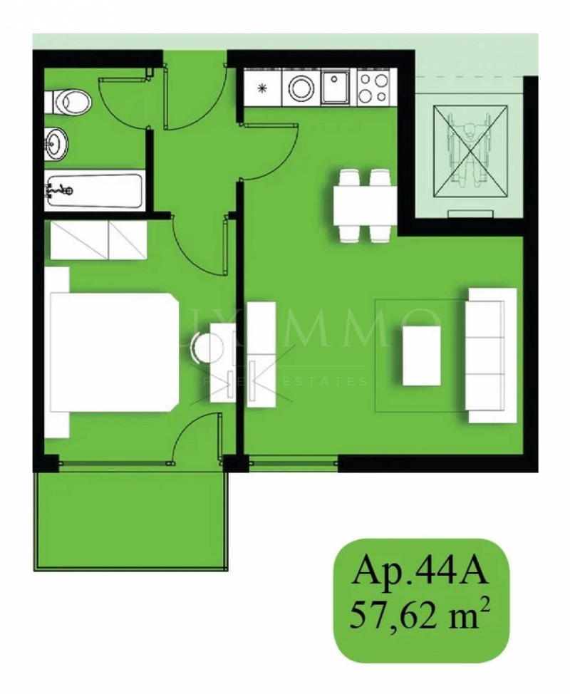 Na prodej  1 ložnice oblast Burgas , Sveti Vlas , 57 m2 | 21000016 - obraz [2]