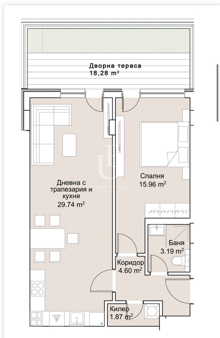 Продава 2-СТАЕН, гр. София, Кръстова вада, снимка 2 - Апартаменти - 54733897