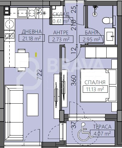 Продава 2-СТАЕН, гр. Пловдив, Младежки Хълм, снимка 8 - Апартаменти - 55356214