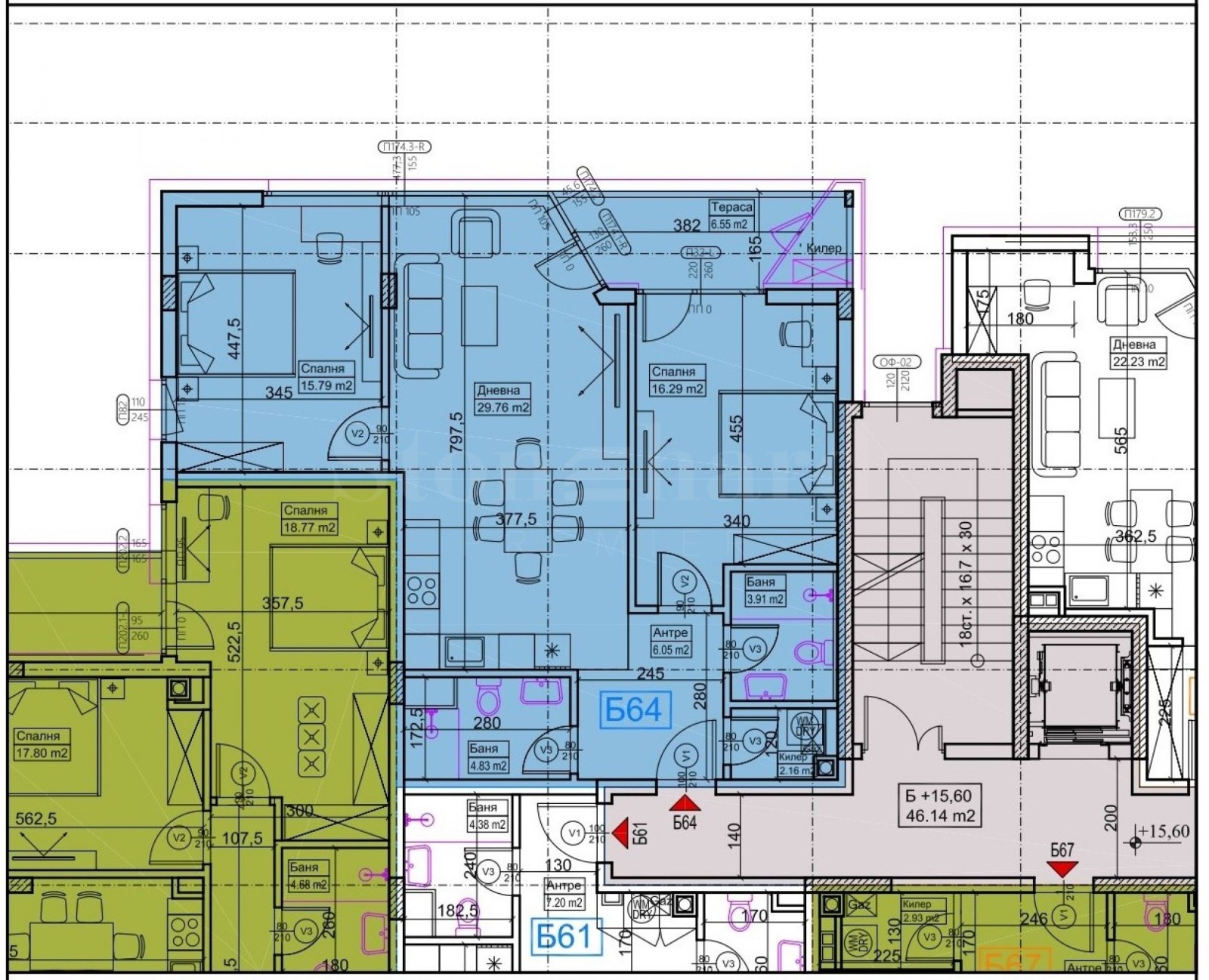 Продава 3-СТАЕН, гр. София, Кръстова вада, снимка 6 - Апартаменти - 55897809