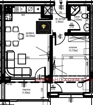 Продава 2-СТАЕН, гр. Пловдив, Коматевски възел, снимка 2 - Aпартаменти - 47968143