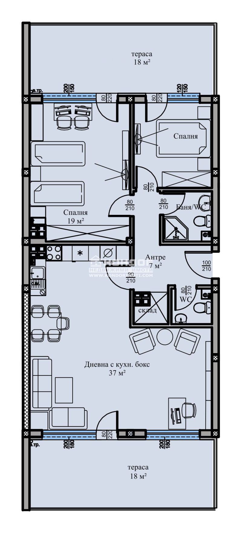 En venta  2 dormitorios Plovdiv , Vastanicheski , 142 metros cuadrados | 11281249 - imagen [2]