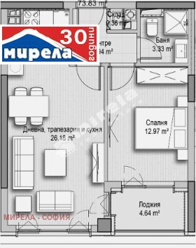 1 slaapkamer Dianabad, Sofia 1