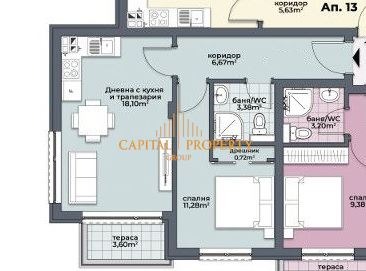 Продава  2-стаен град Варна , Аспарухово , 46 кв.м | 72999089