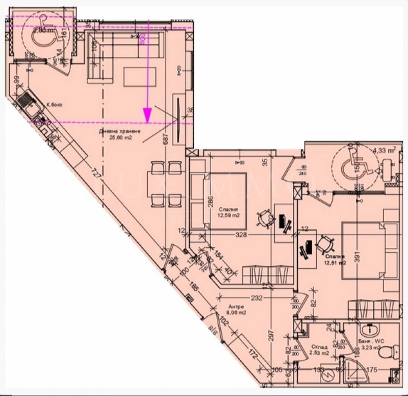 Продается  2 спальни Бургас , Зорница , 114 кв.м | 31303120 - изображение [2]