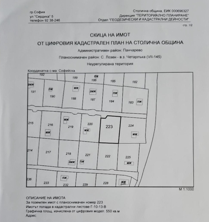 Satılık  Komplo Sofia , Lozen , 550 metrekare | 76184982