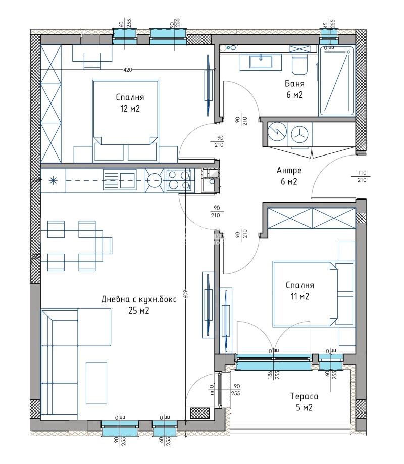 À venda  2 quartos Plovdiv , Hristo Smirnenski , 92 m² | 10326328 - imagem [2]