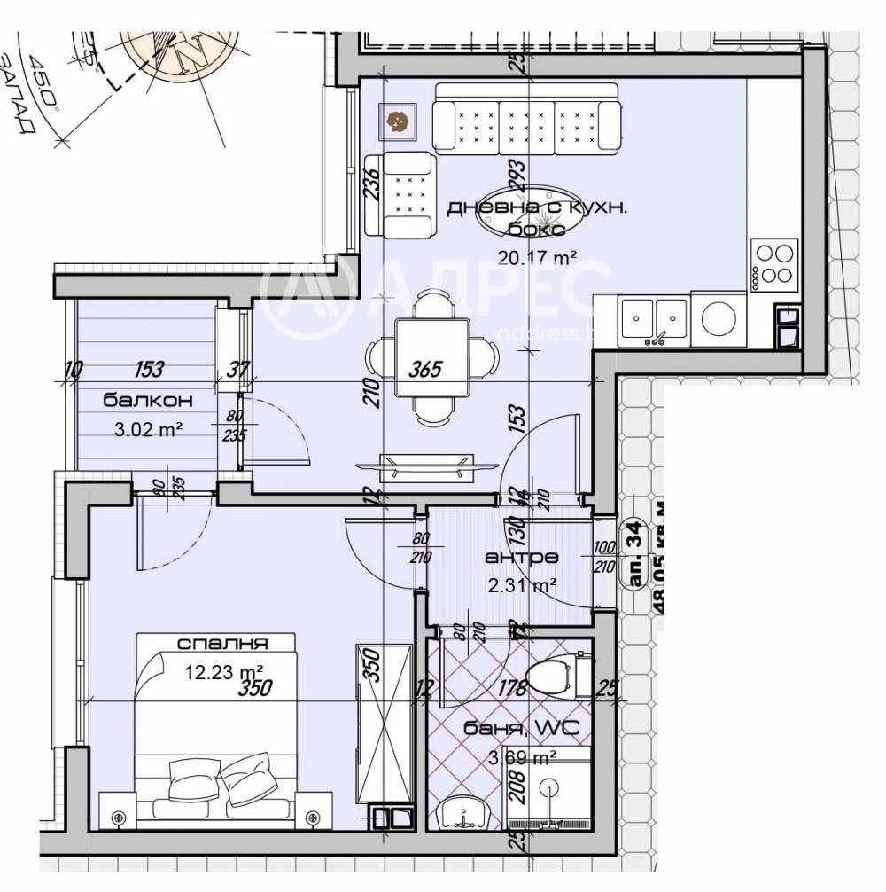 Продава 2-СТАЕН, гр. Варна, Изгрев, снимка 2 - Апартаменти - 55098583