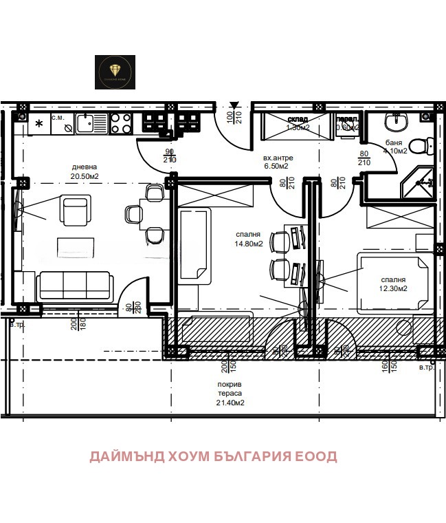 Продава 3-СТАЕН, гр. Пловдив, Южен, снимка 3 - Апартаменти - 55431160