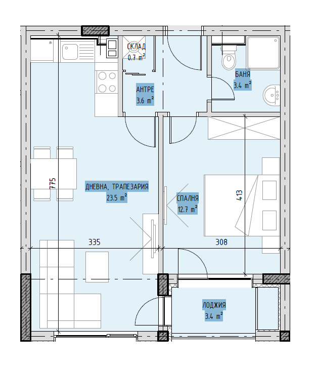 Продава  2-стаен град София , Малинова долина , 73 кв.м | 12822273