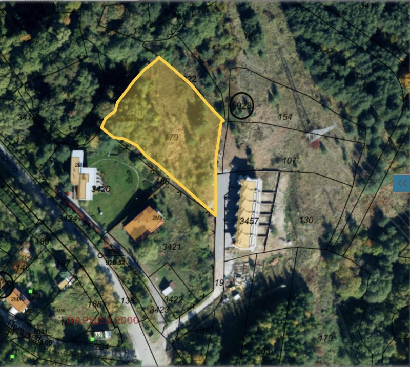 Продава ПАРЦЕЛ в град София, с. Бистрица - 3552 кв.м / 533 000 € » 1 042 457.39 лв., ПАРЦЕЛ 2000
