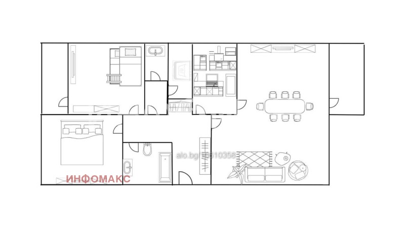 Te koop  2 slaapkamers Burgas , Slavejkov , 105 m² | 34236350 - afbeelding [8]