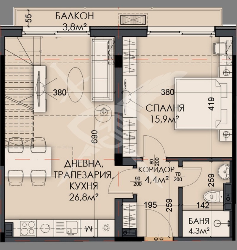 Eladó  Bérlakás Varna , Vinica , 159 négyzetméter | 78152258