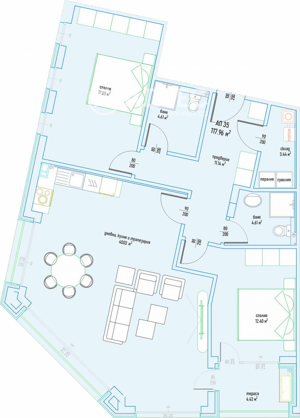 Продава 3-СТАЕН, гр. София, Малинова долина, снимка 4 - Апартаменти - 53766154