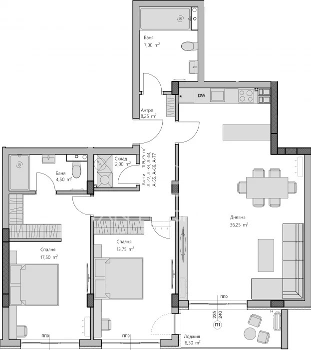 In vendita  2 camere da letto Plovdiv , Hristo Smirnenski , 128 mq | 61420132
