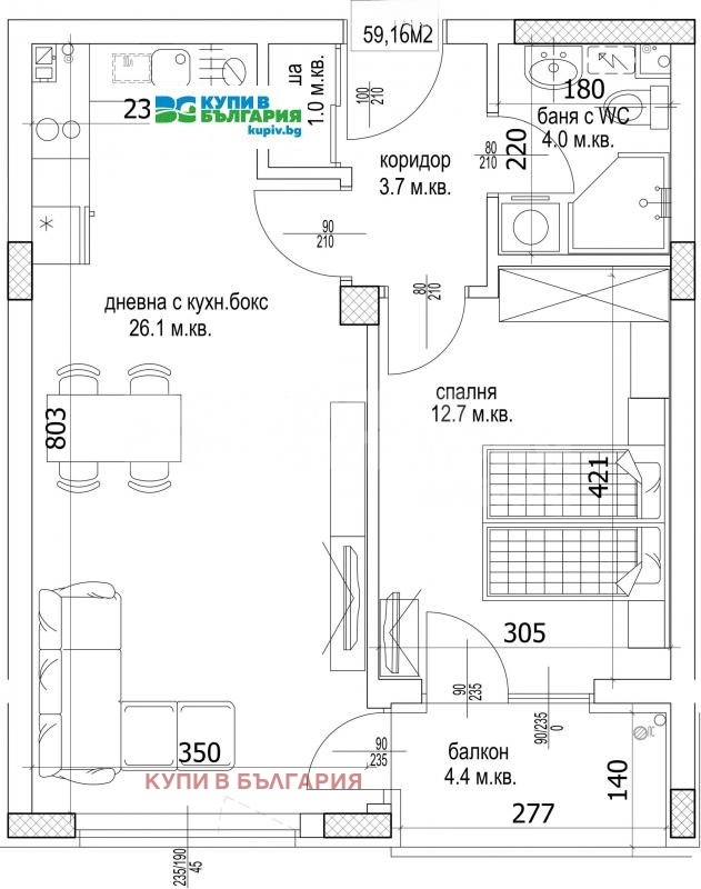 Продава 3-СТАЕН, гр. Варна, Кайсиева градина, снимка 3 - Апартаменти - 51733684
