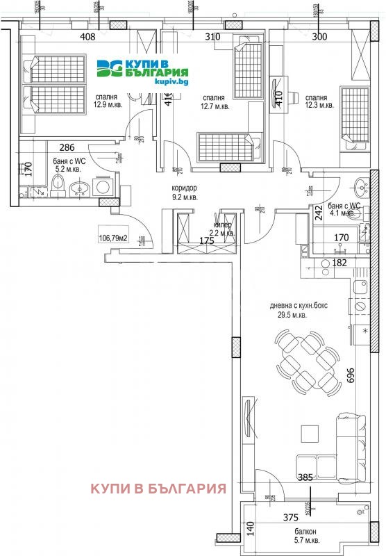 Продава 3-СТАЕН, гр. Варна, Кайсиева градина, снимка 6 - Апартаменти - 51733684