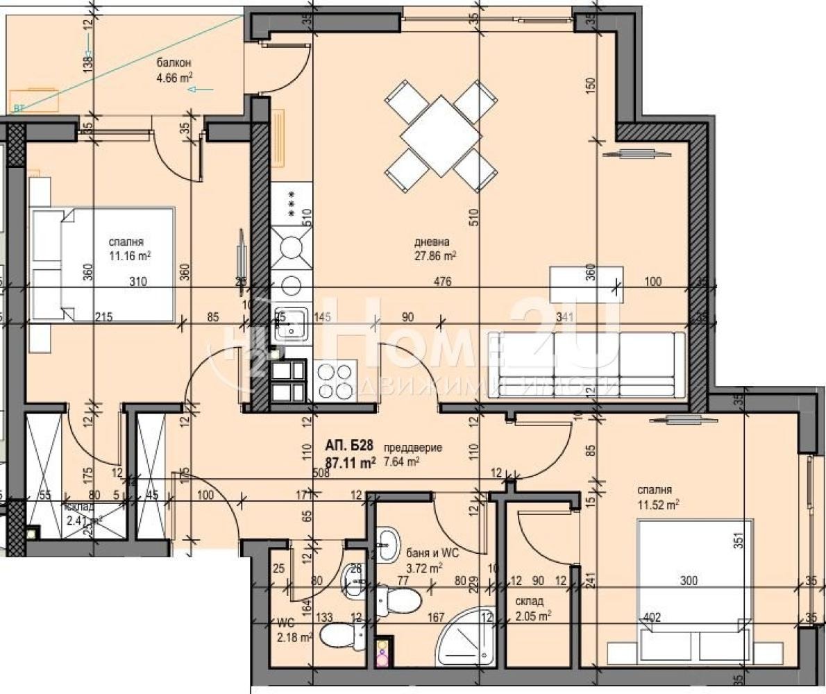 Продава 3-СТАЕН, гр. София, Дружба 1, снимка 3 - Апартаменти - 53537793