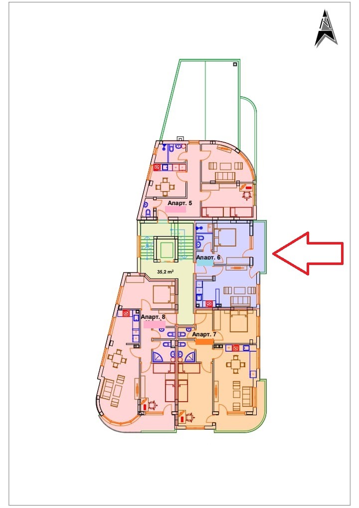 Продава 2-СТАЕН, гр. Хасково, Македонски, снимка 2 - Aпартаменти - 46592884