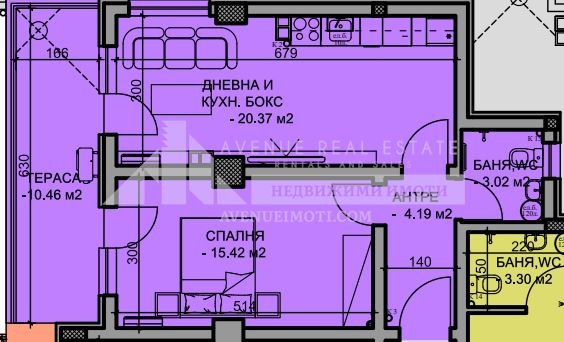 Продаја  1 спаваћа соба Пловдив , Младежки Халм , 77 м2 | 48889492 - слика [3]