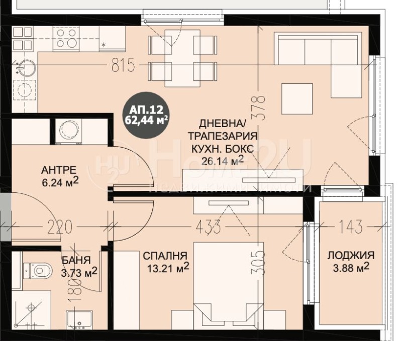 Til salgs  1 soverom Sofia , Krastova vada , 79 kvm | 36823475 - bilde [2]