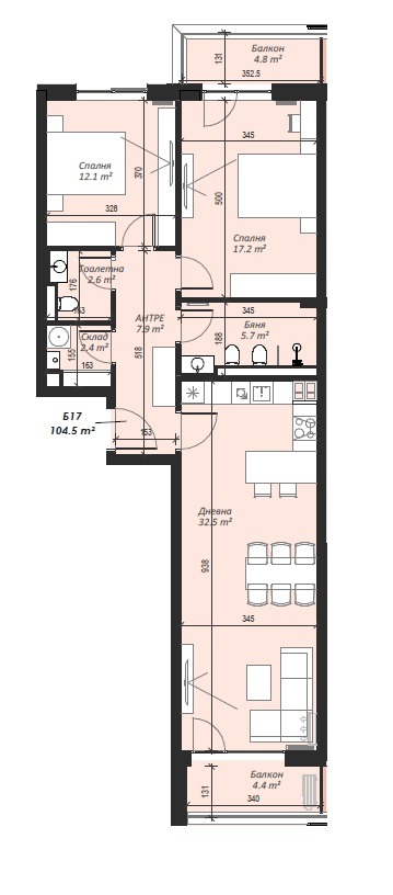 Продаја  2 спаваће собе Софија , Крастова вада , 123 м2 | 41037641 - слика [5]